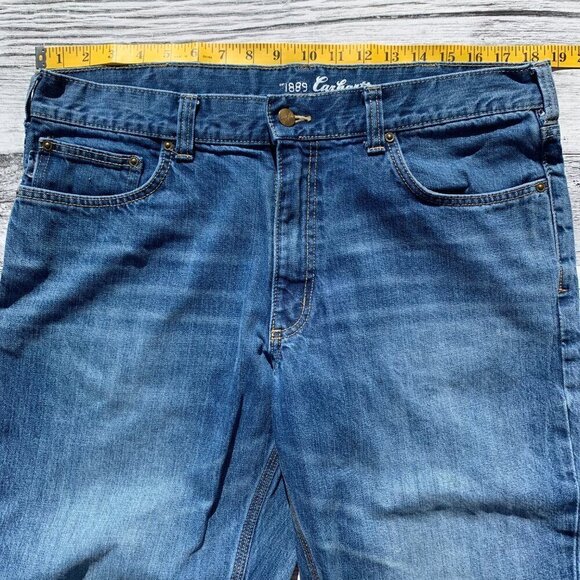 Carhartt Relaxed Straight Leg Blue Denim Jeans - Picture 6 of 10